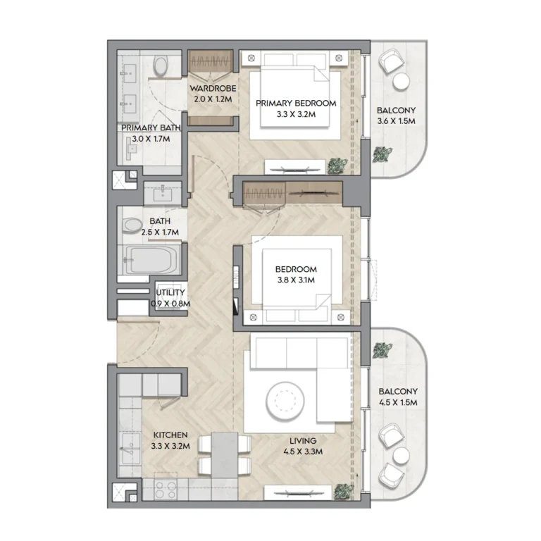 2 Bedroom