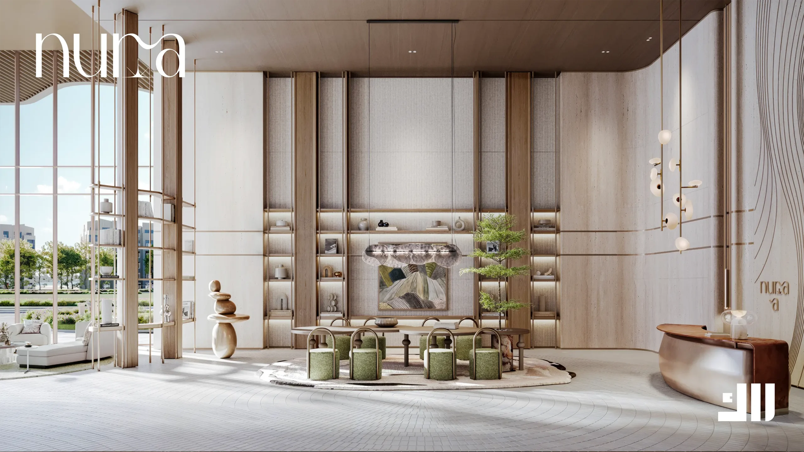 Arrival Lobby
An elegant arrival experience that reflects the architectural language of Nura by RAK Properties, defined by light, materiality, and a calm sense of welcome.
