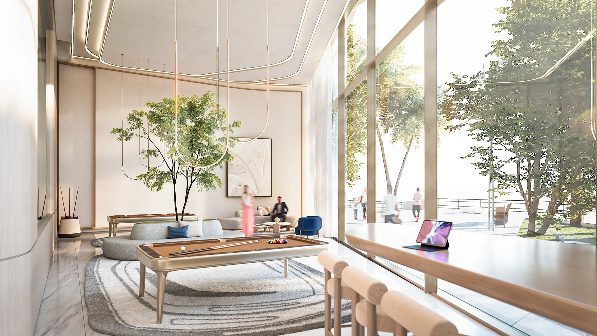 Residents’ Clubhouse

An exclusive clubhouse curated as a central social hub, featuring elegant interiors and flexible spaces for private events, community gatherings, and leisure, all within a refined island-inspired environment.