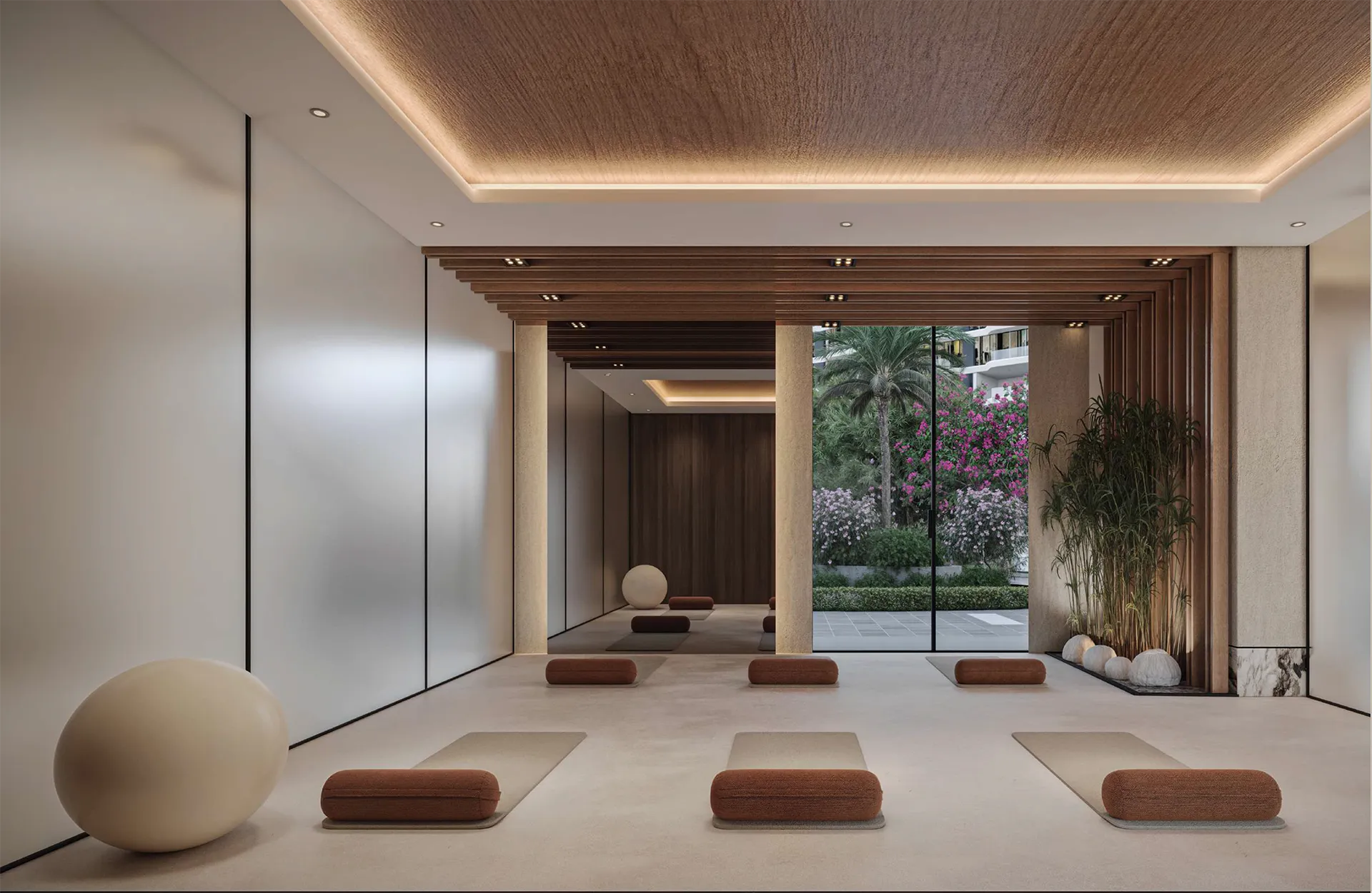 A Space for Stillness
An indoor yoga studio where calm takes form. Designed for breath and balance, it invites focus, presence, and a return to your natural rhythm.